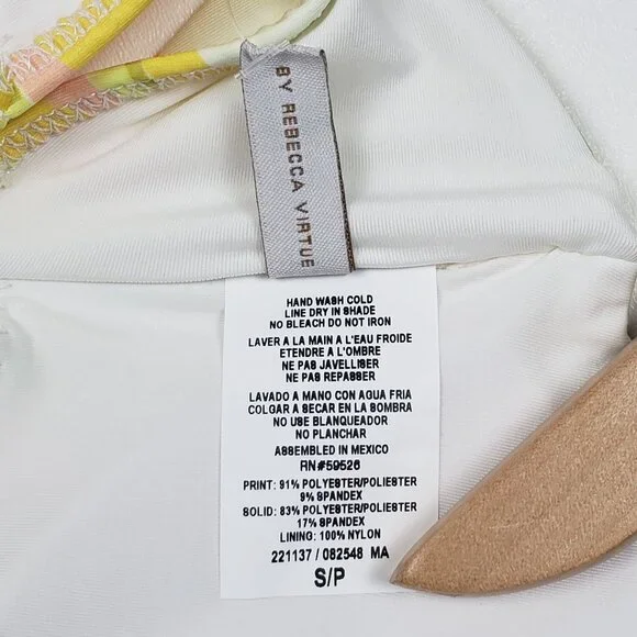 Becca Whirlpool Margot High Neck Halter One Piece Size Small Citrus Retro Print - Picture 8 of 16